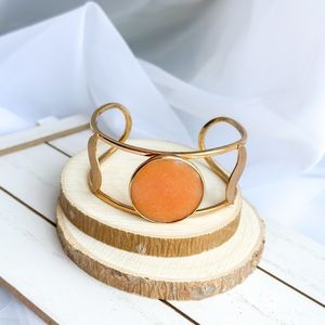 18k gold plated bracelet With natural stone